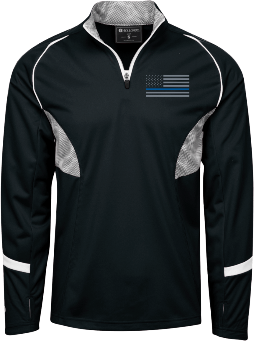 Thin Blue Line Camo Pull Over Jacket - Sweater (1155x1155), Png Download