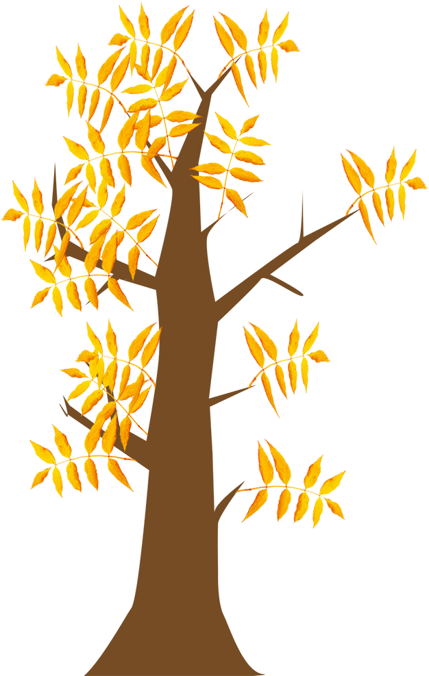 Autumn Clip Art Tree With Leaves - Clip Art (787x1102), Png Download