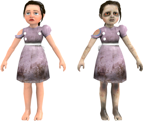 Download Zip Archive - Little Sister Bioshock Model (750x650), Png Download