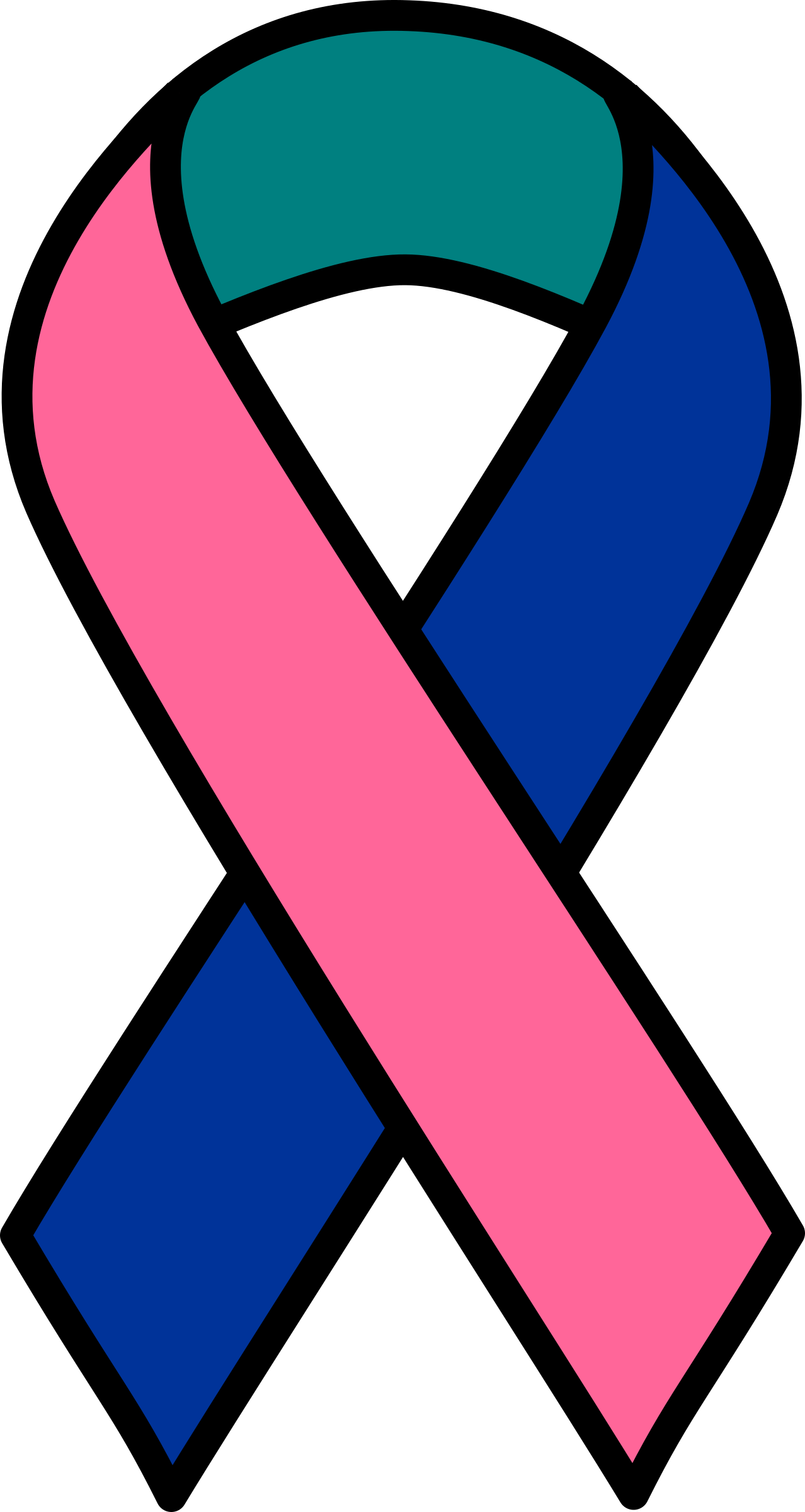 This Free Icons Png Design Of Thyroid Cancer Ribbon (1278x2400), Png Download