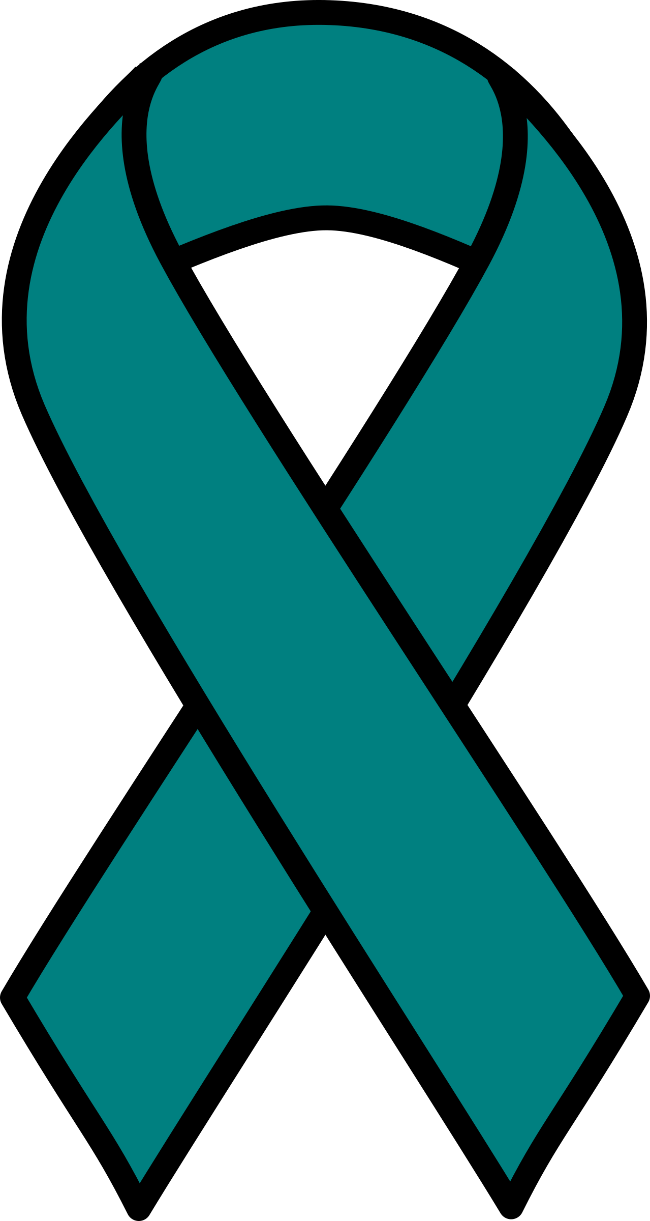 Big Image - Ovarian Cancer Ribbon (1279x2400), Png Download