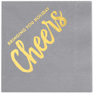 Holiday Cheers Cocktail Napkins (428x435), Png Download