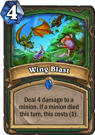 Wing Blast - Wing Blast Hearthstone (1200x518), Png Download