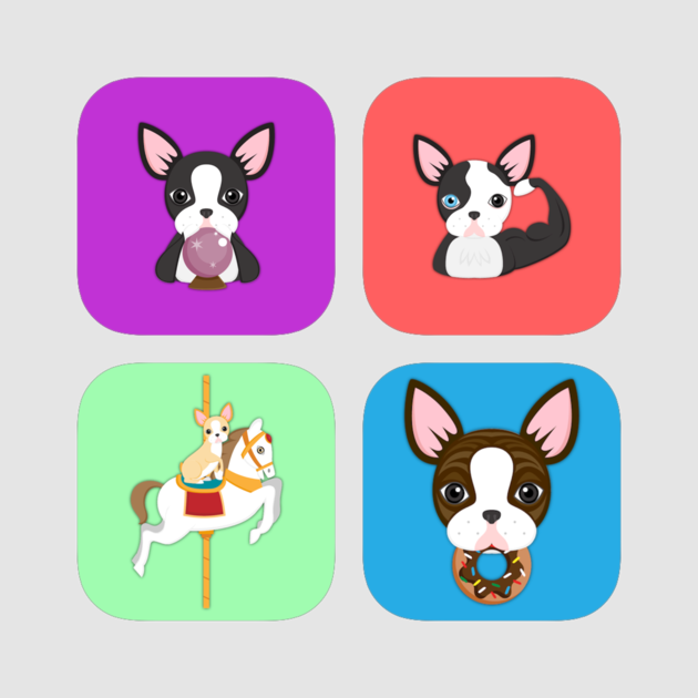 Boston Terrier Emoji Stickers For Imessage On The App - Sticker (630x630), Png Download