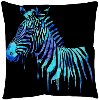 Watercolor Zebra Head - Pintdecor Quadro Cm. 40 X 40 Zebra Multicolor (400x400), Png Download