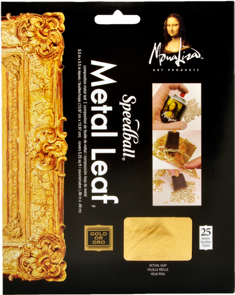 Mona Lisa Gold Leaf (1200x600), Png Download