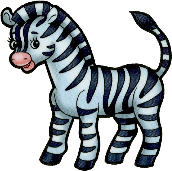 Baby Zebra Clipart At Getdrawings - Cartoon Zebra (600x600), Png Download