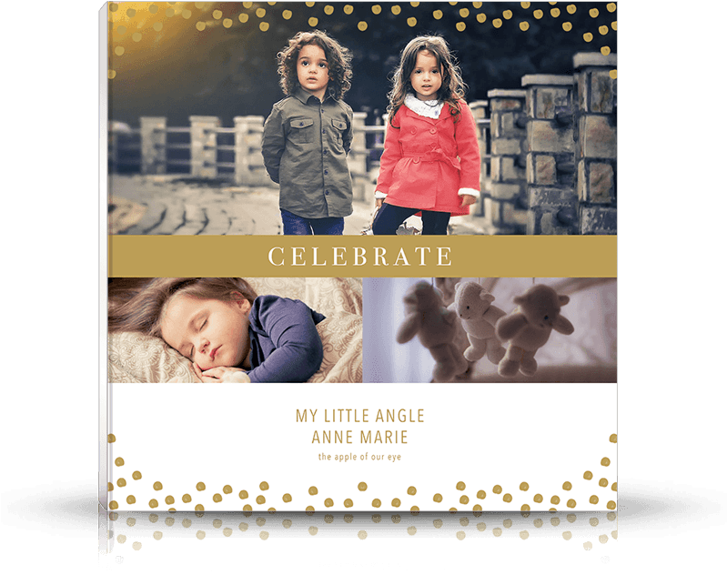 Front Photo Book Cover Designed For Birthday Party, - Birthday Photo Book Cover (950x891), Png Download