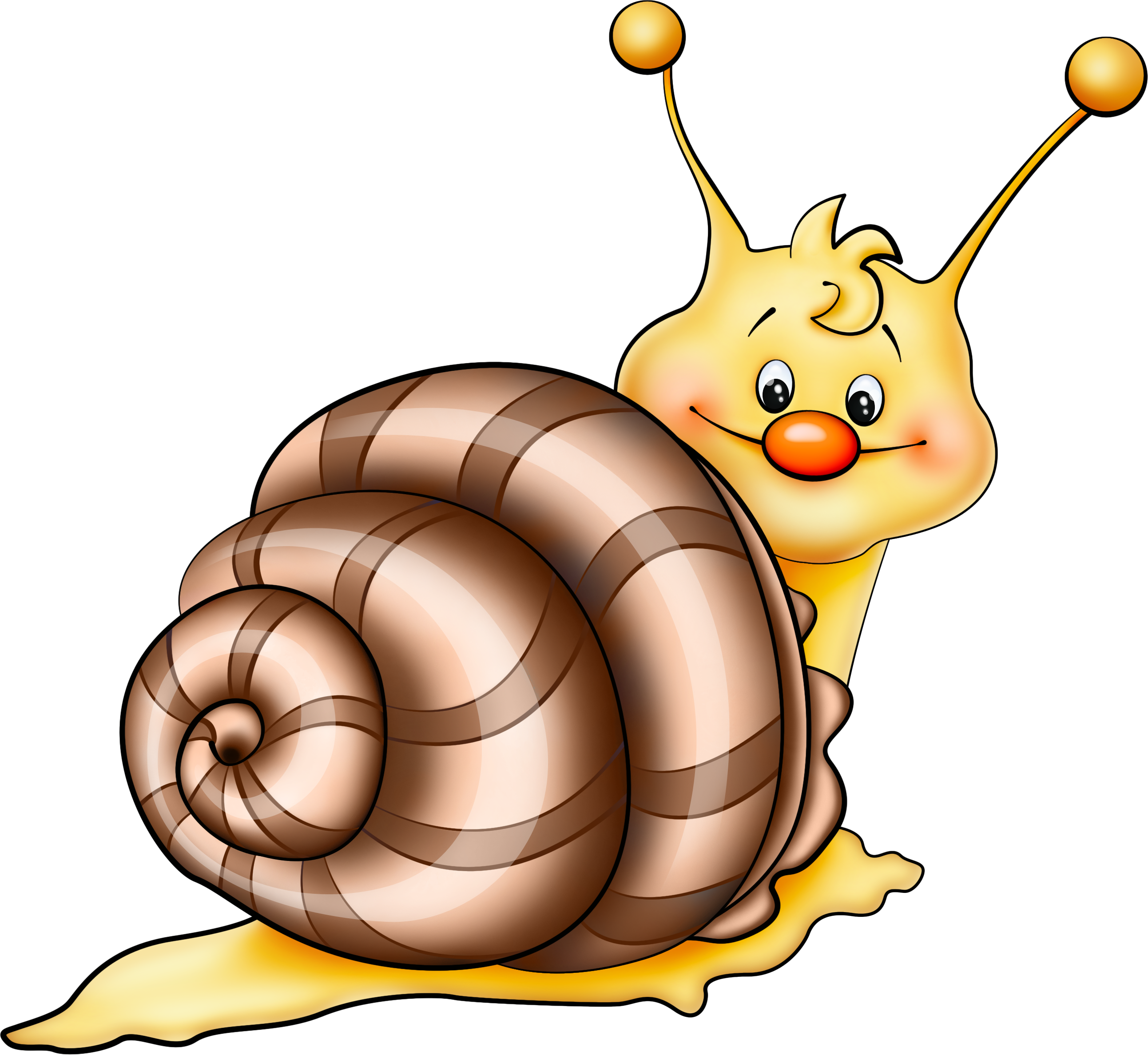 Brown Snail Cartoon Png Picture Snail Cartoon, Cute - Snail Png Clipart (2585x2376), Png Download