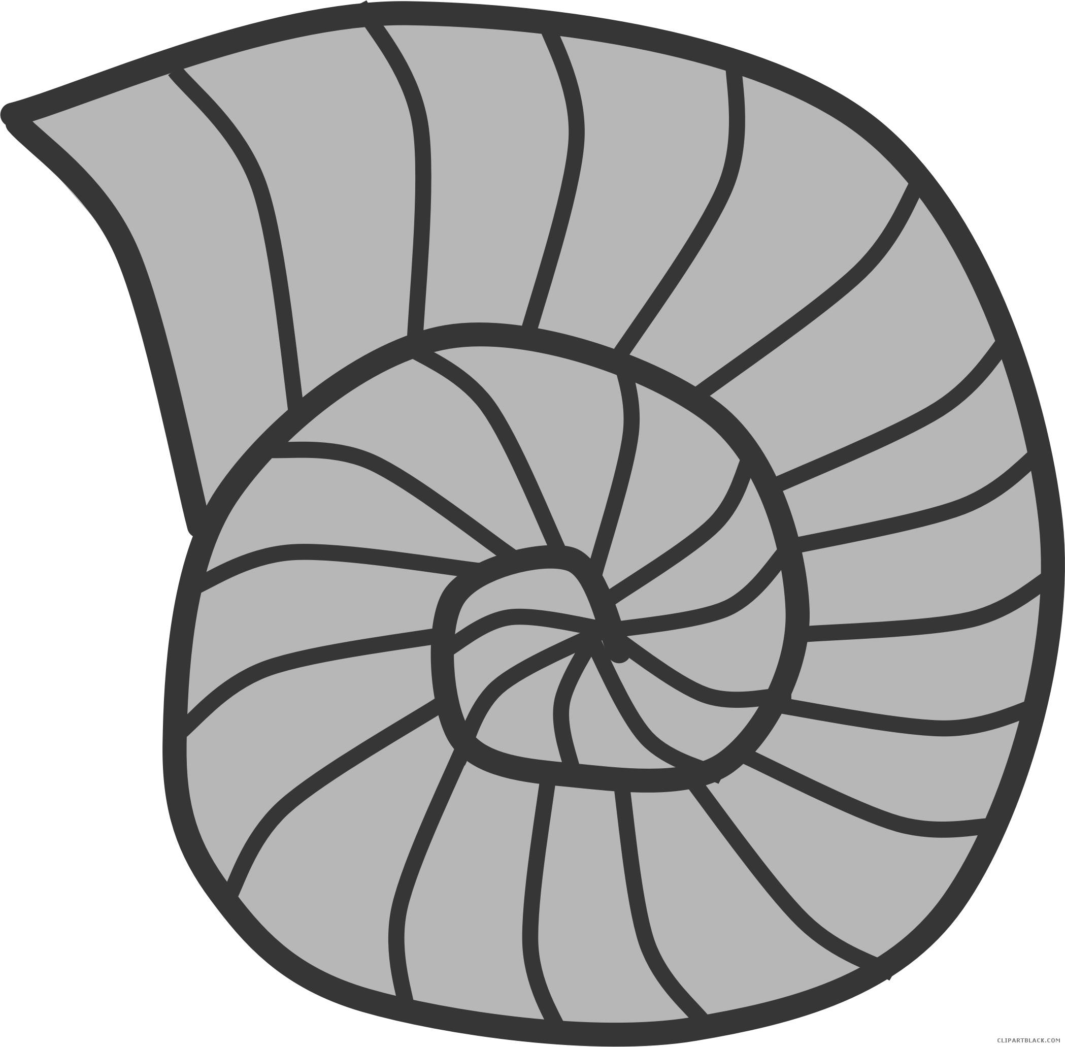 Snail Shell Animal Free - Fossil Clip Art (2098x2062), Png Download