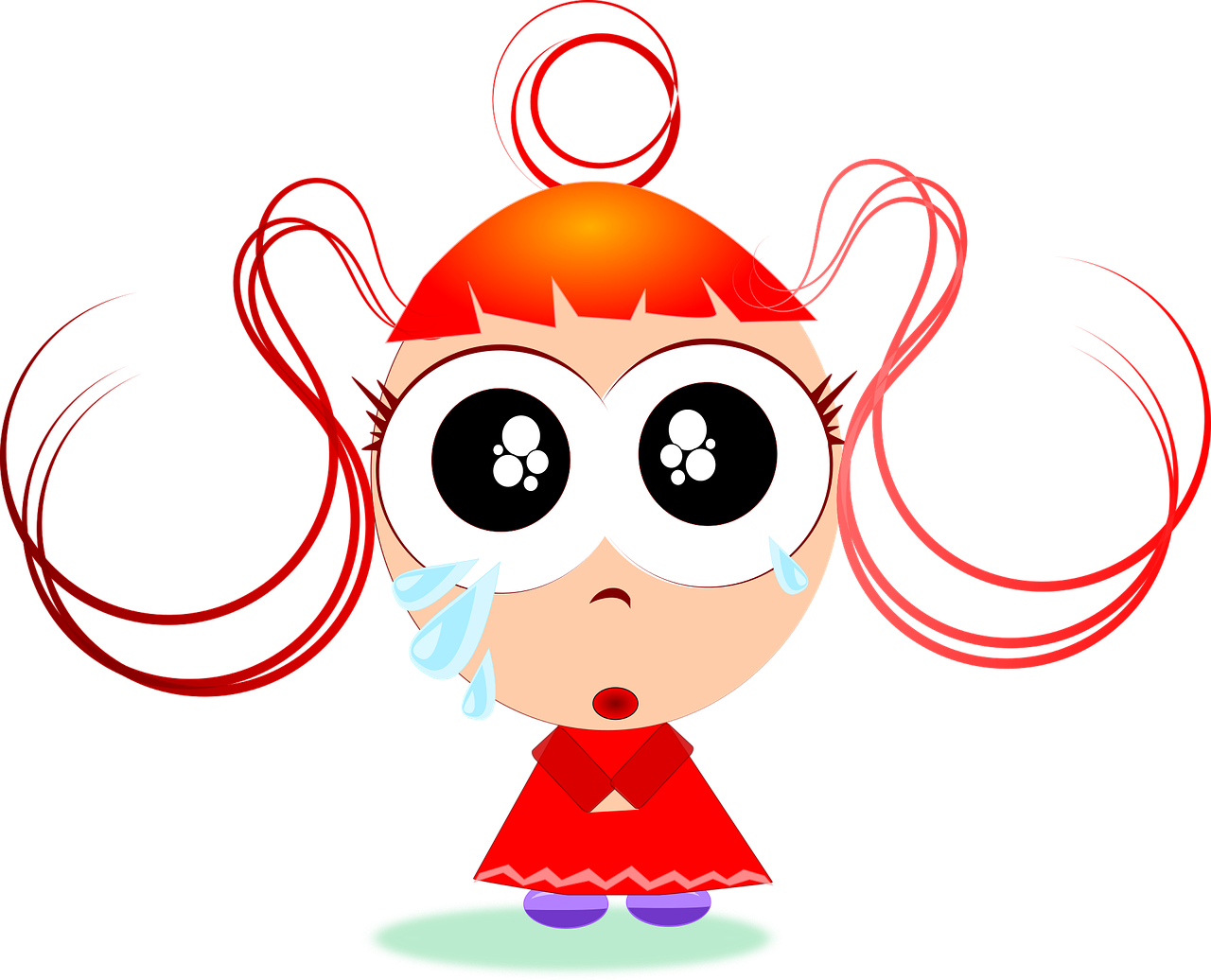 Sad-girl - Crying Girl Clipart Png (1280x1036), Png Download