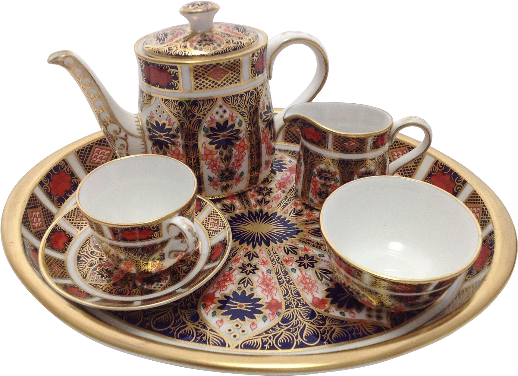 Boxed Royal Crown Derby Old Imari, Miniature Tea Set - Royal Crown Derby China Tea Set (1718x1718), Png Download