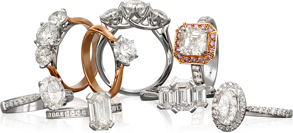 Engagement Rings - Diamond (1000x454), Png Download
