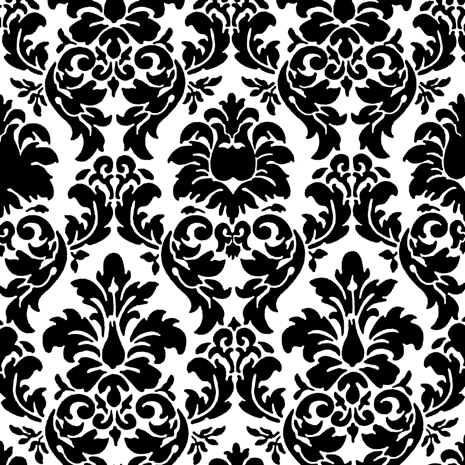 Damask Png Photo - Black & Pink Wall Paper Designs (1600x1600), Png Download