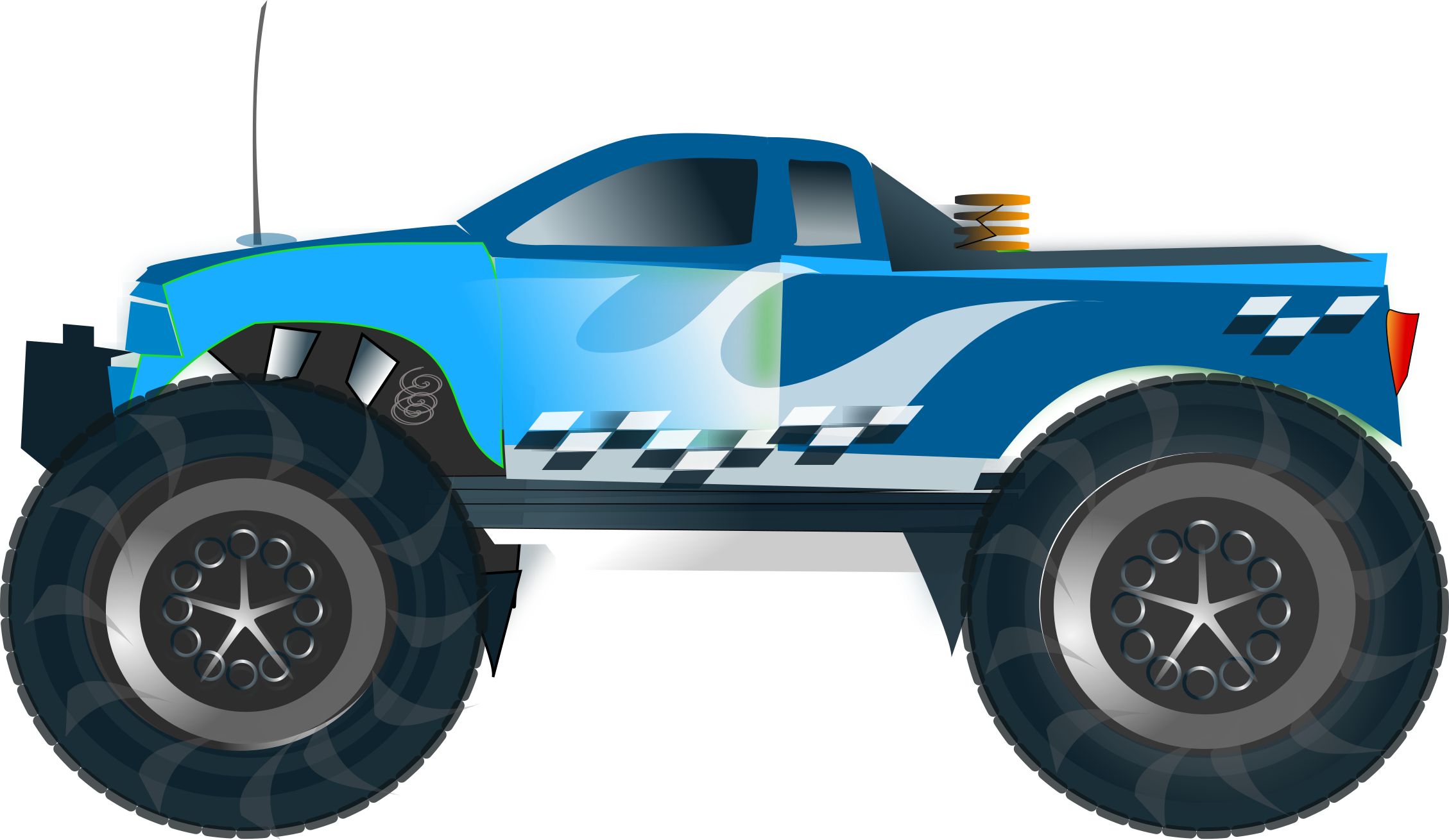Monster-truck - Monster Truck Invitation Card (2258x1310), Png Download