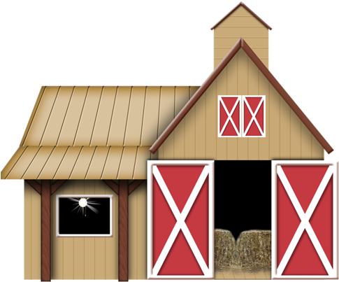 Shed Clipart Barn Roof - Pink House Barnyard Clipart Png (500x500), Png Download