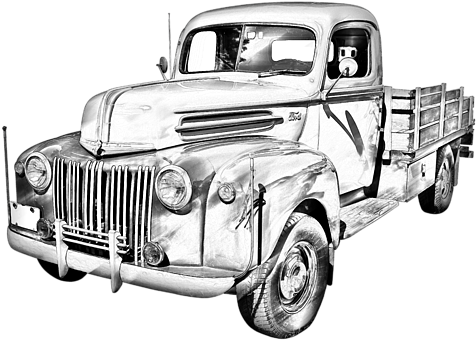 Old Flat Bed Ford Work Truck Illustration T Shirt For - Studebaker M Series Truck (600x400), Png Download