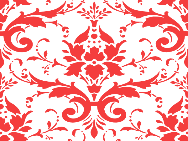 Graphic Transparent Stock Damask Vector Red - Damask Background Fuschia Pink (600x451), Png Download