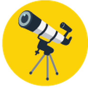 Science Clipart Blue - Telescope Clip Art Png (445x399), Png Download