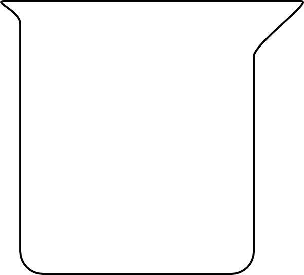 Beaker Free Download Best X Outline Clip - Paper Product (600x544), Png Download