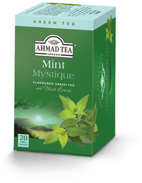 Mint Mystique 20ct Box - Ahmad Mint Green Tea (350x392), Png Download