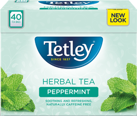 Peppermint - Tetley Decaf 160 Tea Bags 500g (635x570), Png Download