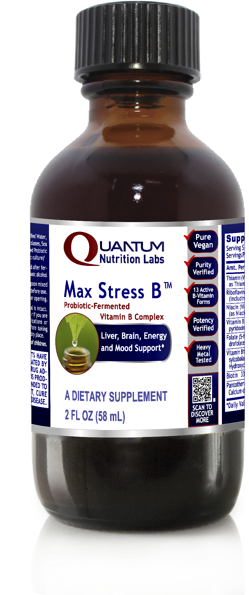 Max Stressb, Quantum 2oz Liquid - Premier Research Labs Max B-nd Tm, 2 Fl Oz, Vegan Product (1440x2280), Png Download