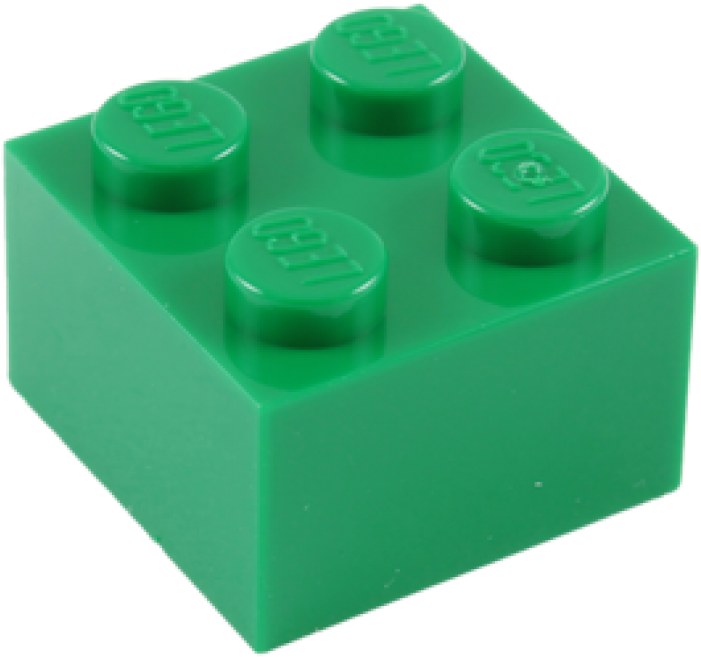 Lego Blocks Png - Green Lego Brick 2 * 2 (700x700), Png Download
