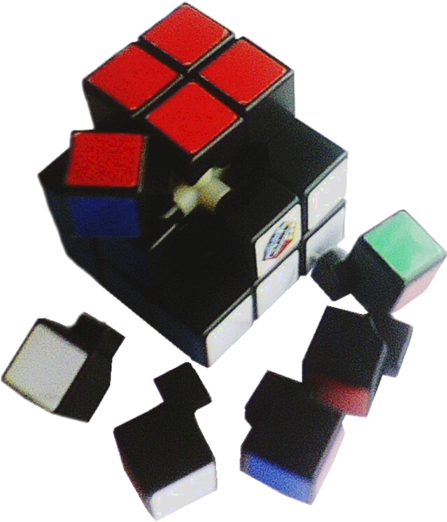 Png - Disassembled Rubik's Cube Png (655x755), Png Download