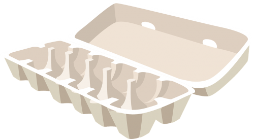 Egg - Egg Carton Clip Art (500x274), Png Download