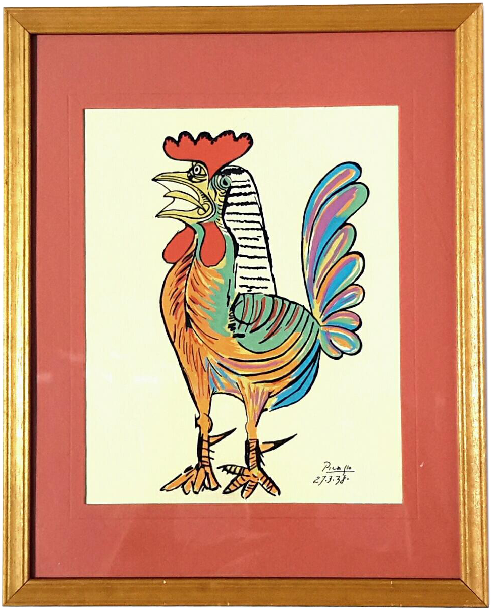 Vintage Signed And Dated Picasso Lithograph Titled - Lithography (1208x1208), Png Download