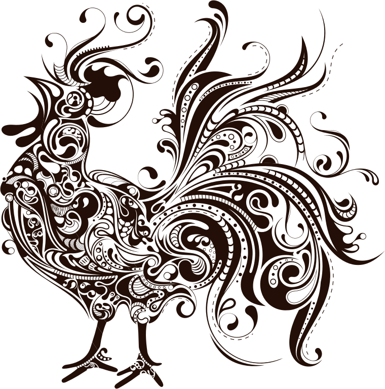 Medium Image - Rooster Clipart (760x768), Png Download