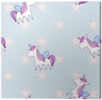 Magic Cute Unicorn With Stars - Cartoon (400x400), Png Download