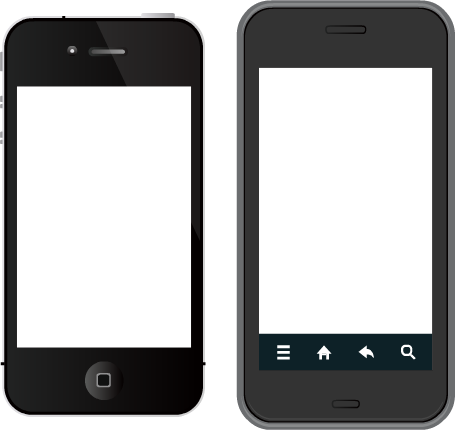 Iphone 4 Png Template - Smartphone (455x430), Png Download