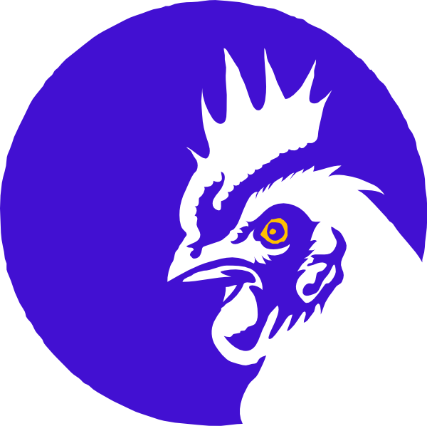 Blue Rooster 3 Svg Clip Arts 600 X 598 Px (600x598), Png Download