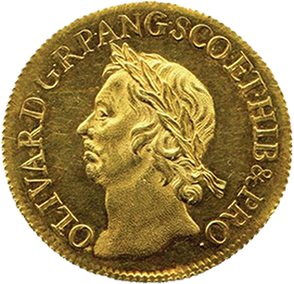 1656 Oliver Cromwell - Quarter (640x322), Png Download