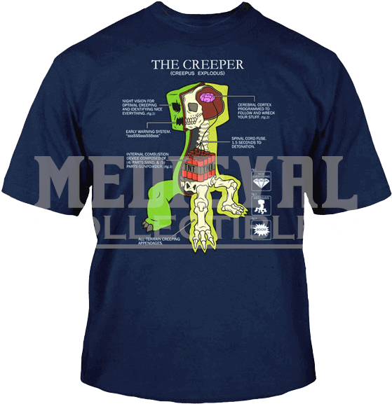 Anatomy Of A Creeper (580x580), Png Download