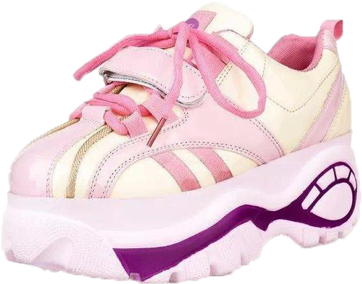 Jelly Creepers - Black Sneakers Casual Patchwork Round Toe Rubber Spring (600x600), Png Download