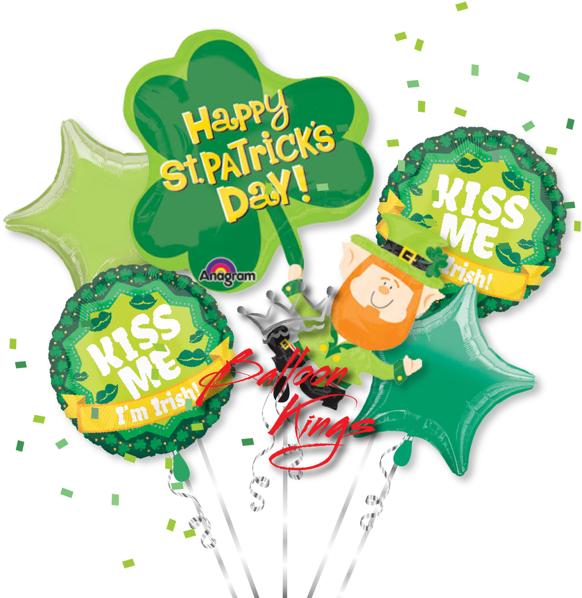 Happy St Patricks Day Bouquet - Happy St. Patrick's Day Leprechaun & Shamrock 80cm (1280x1280), Png Download