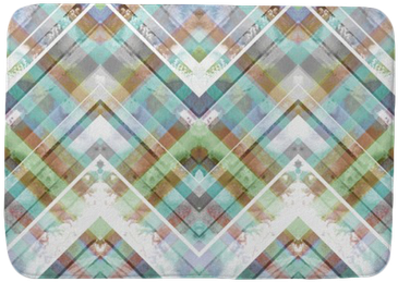 Zigzag Stripes, Diagonal Lines And Diamonds, Batik - Watercolor Painting (400x400), Png Download