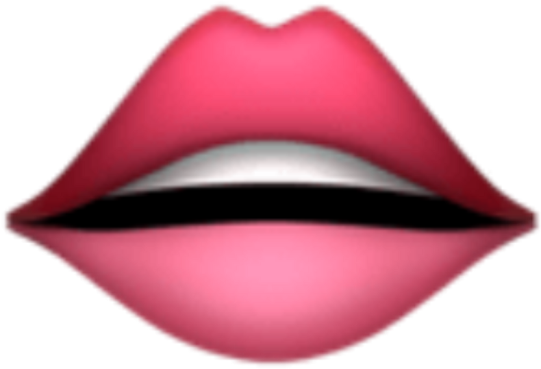 Labios Beso Besos Labio Labiosrojos Tumblr Emojis Emoji - Mouth Emoji (1024x1024), Png Download