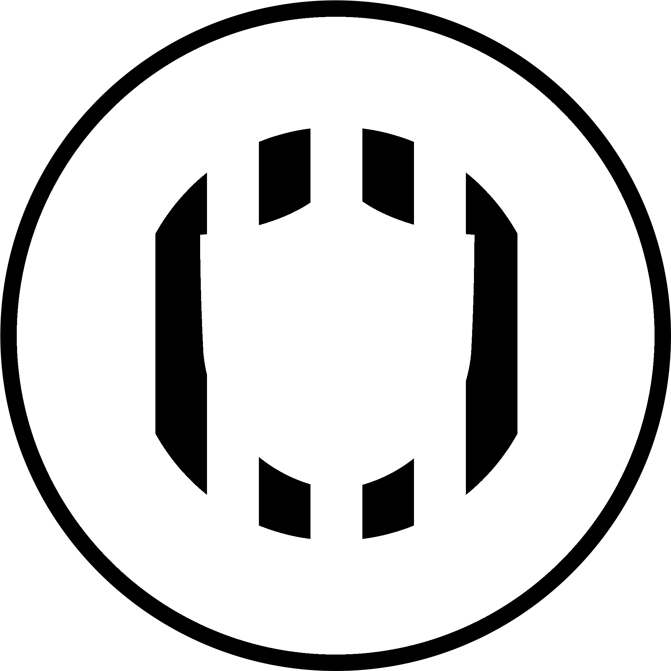 Kobe Logo Black And White - Circle (2400x2400), Png Download