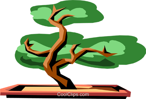 Bonsai Tree Royalty Free Vector Clip Art Illustration - Bonsai Tree Clip Art (480x326), Png Download