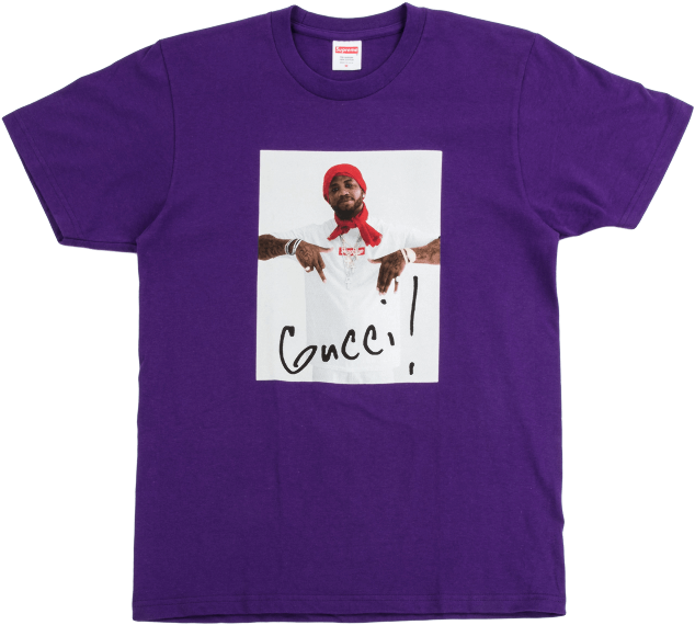 Supreme Gucci Mane Tee (1000x600), Png Download