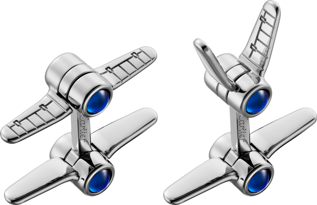 Santos De Cartier Biplane Cufflinkssterling Silver, - Silver (1024x662), Png Download