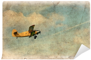 Vintage Military Postcard Isolated, Flying Biplane - Avro Lancaster (400x400), Png Download