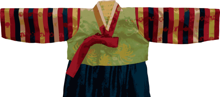 Hanbok South Korea Saekdongot Dress Koreans - Korean Png Hanbok (771x340), Png Download