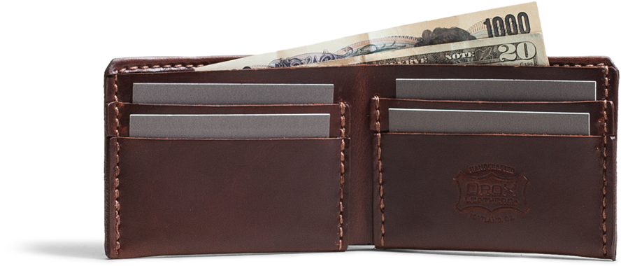 Orox Brown Leather Classic Bifold - Leather (1060x1060), Png Download