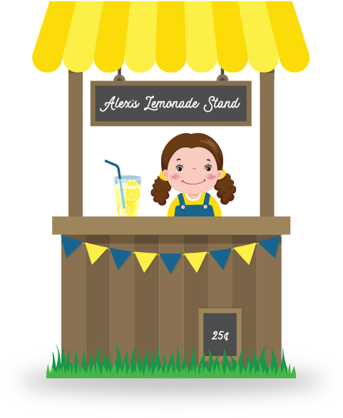 Svg Free Library Lemonade Stand Clipart - Lemonade Stand Cartoon Transparent (488x630), Png Download