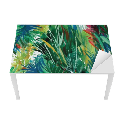 Watercolor Seamless Pattern With Grass - Watercolor Painting (400x400), Png Download